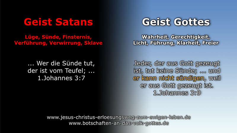 Geist Gottes vs Geist Satans!